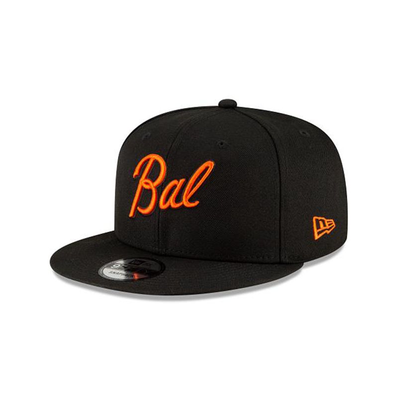 MLB Baltimore Orioles Ligature 9Fifty Snapback (KFC8994) - Black New Era Caps